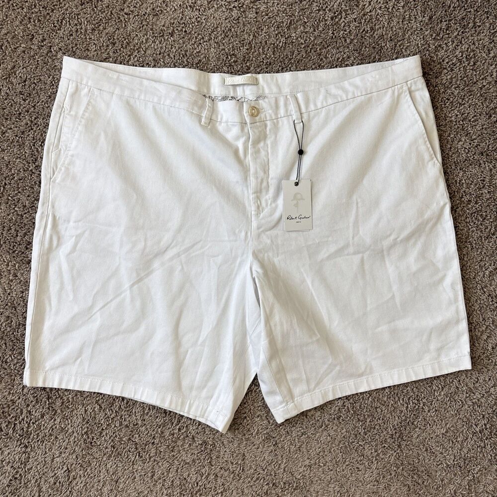 New Robert Graham White Chino Short Paisley Lining Assorted Men Classic Size 48